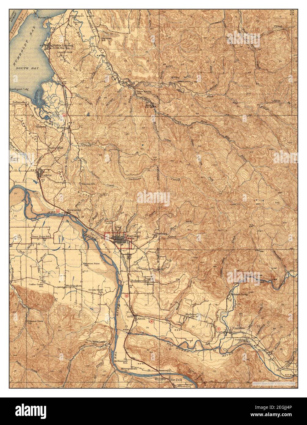 Mapa de la fortuna california Imágenes recortadas de stock Alamy