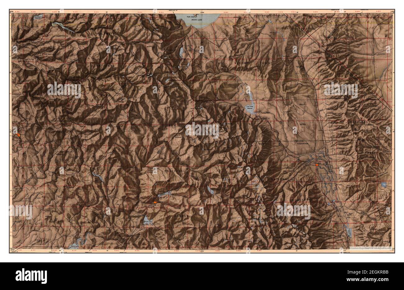 Mariposa, California, MAP 1948, 1250000, Estados Unidos de América por