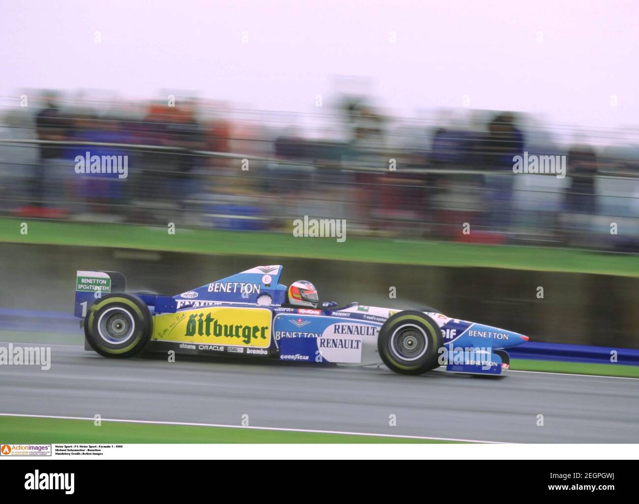 Deporte de Motor - F1 - Deporte de Motor - Fórmula 1 - 1995 Michael  Schumacher - Benetton crédito obligatorio: Imágenes de Acción Fotografía de  stock - Alamy
