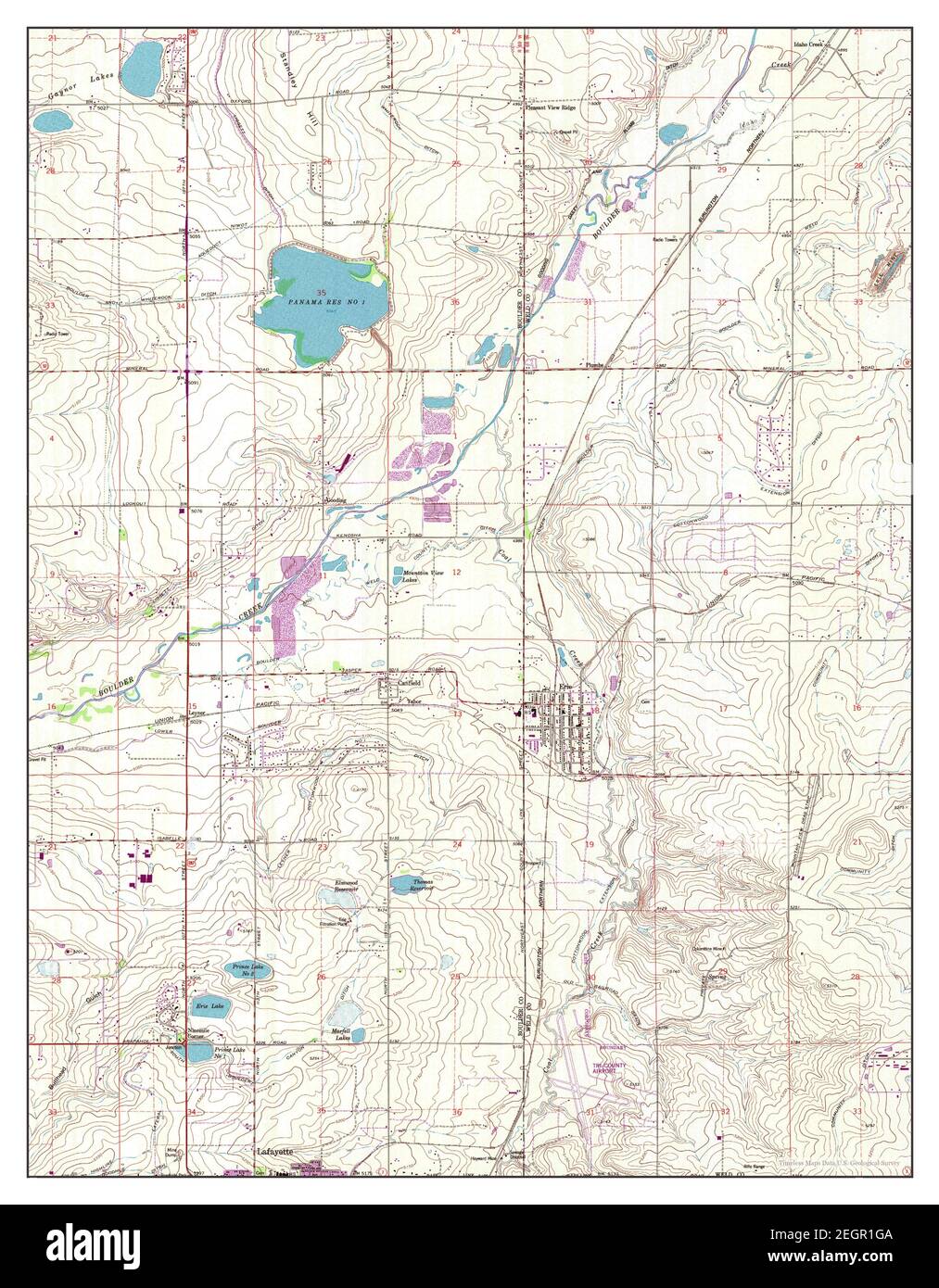 Mapa antiguo de erie Imágenes recortadas de stock Alamy