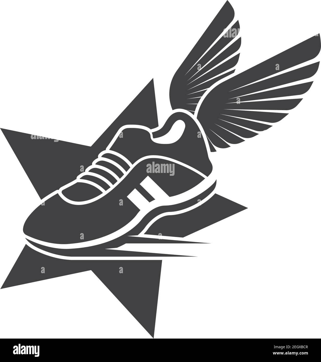 zapatillas de running icono logotipo vector ilustración plantilla de diseño  Imagen Vector de stock - Alamy