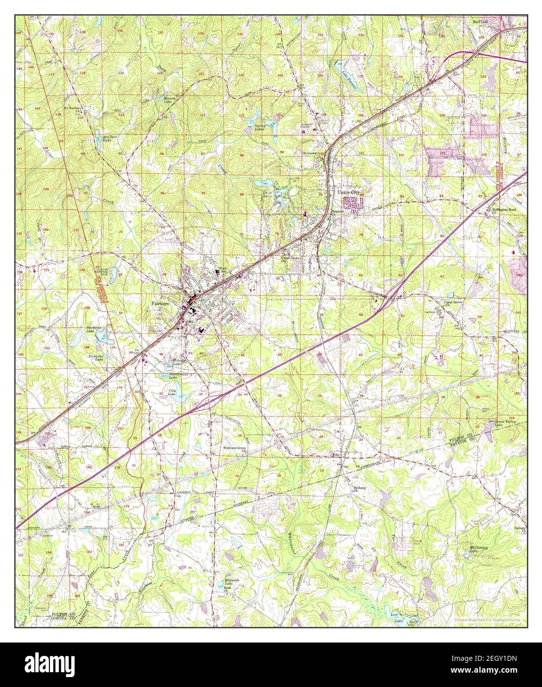 Mapa de fairburn Imágenes recortadas de stock Alamy