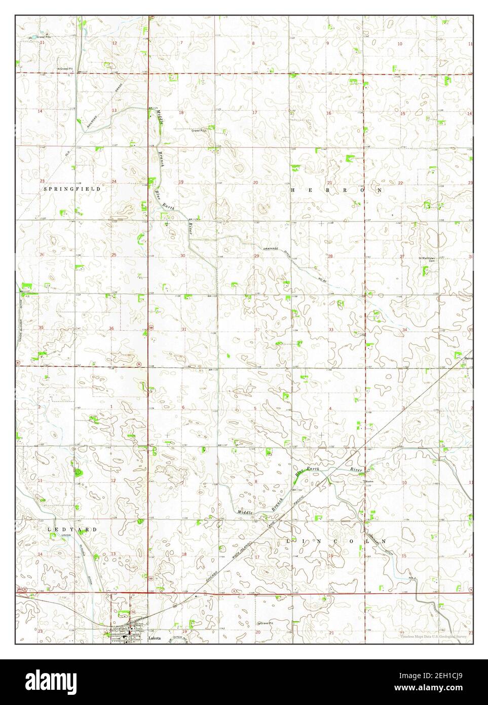 Mapa de lakota iowa Imágenes recortadas de stock Alamy