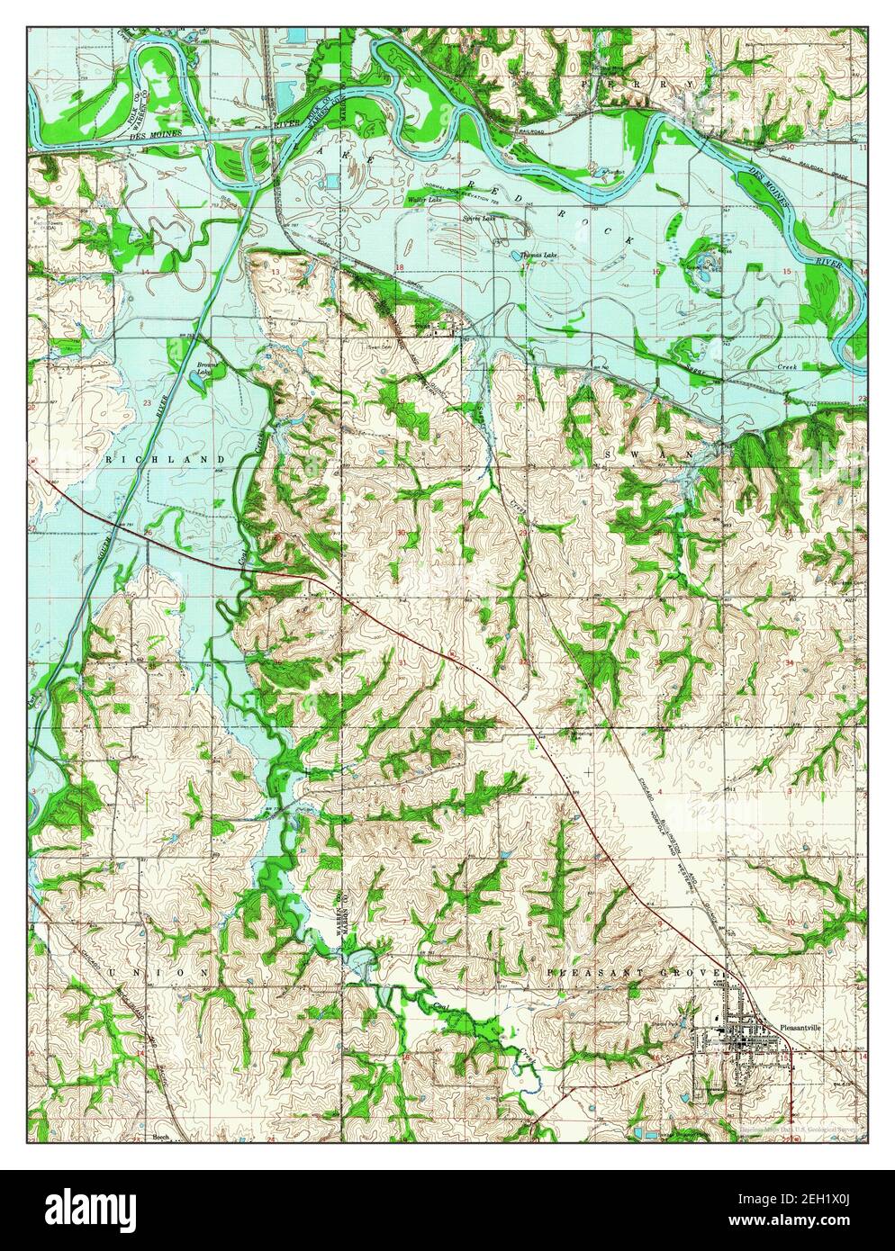 Pleasantville, Iowa, MAP 1965, 124000, Estados Unidos de América por