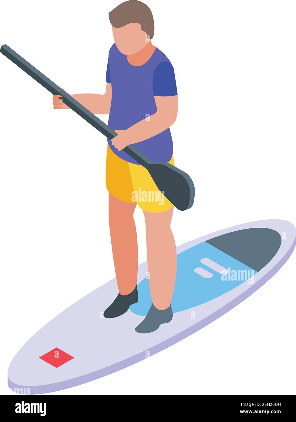 SUP icono de surf. Isométrica de sup surfing vector icono para diseño ...