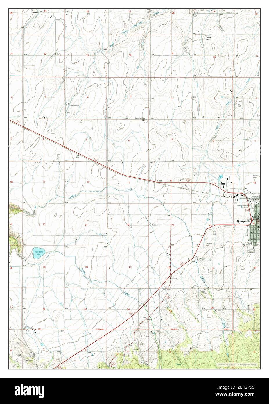Mapa de grangeville Fotos e Imágenes de stock Alamy