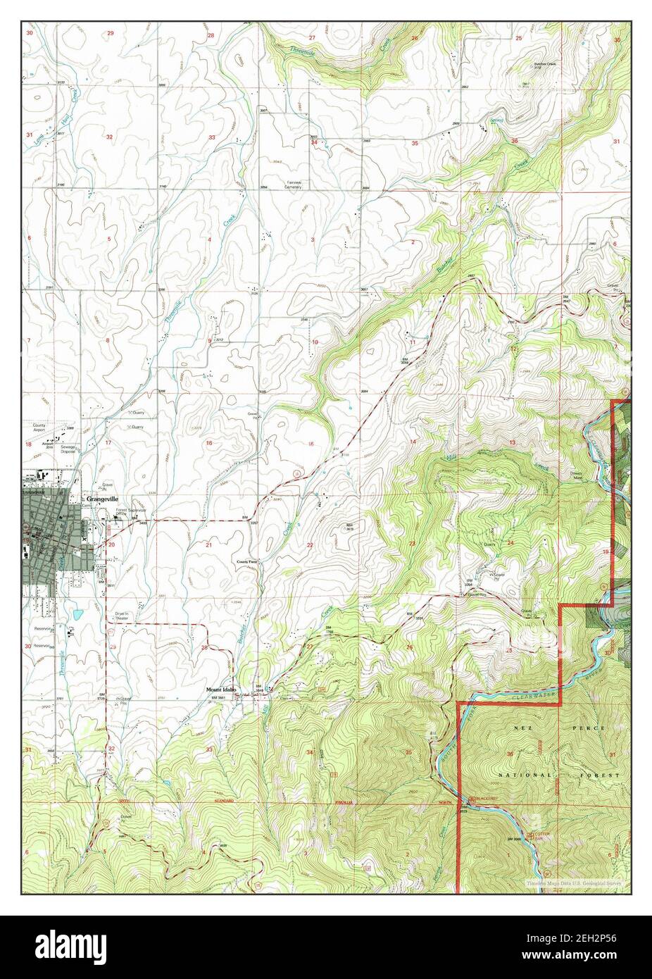 Mapa de grangeville Fotos e Imágenes de stock Alamy