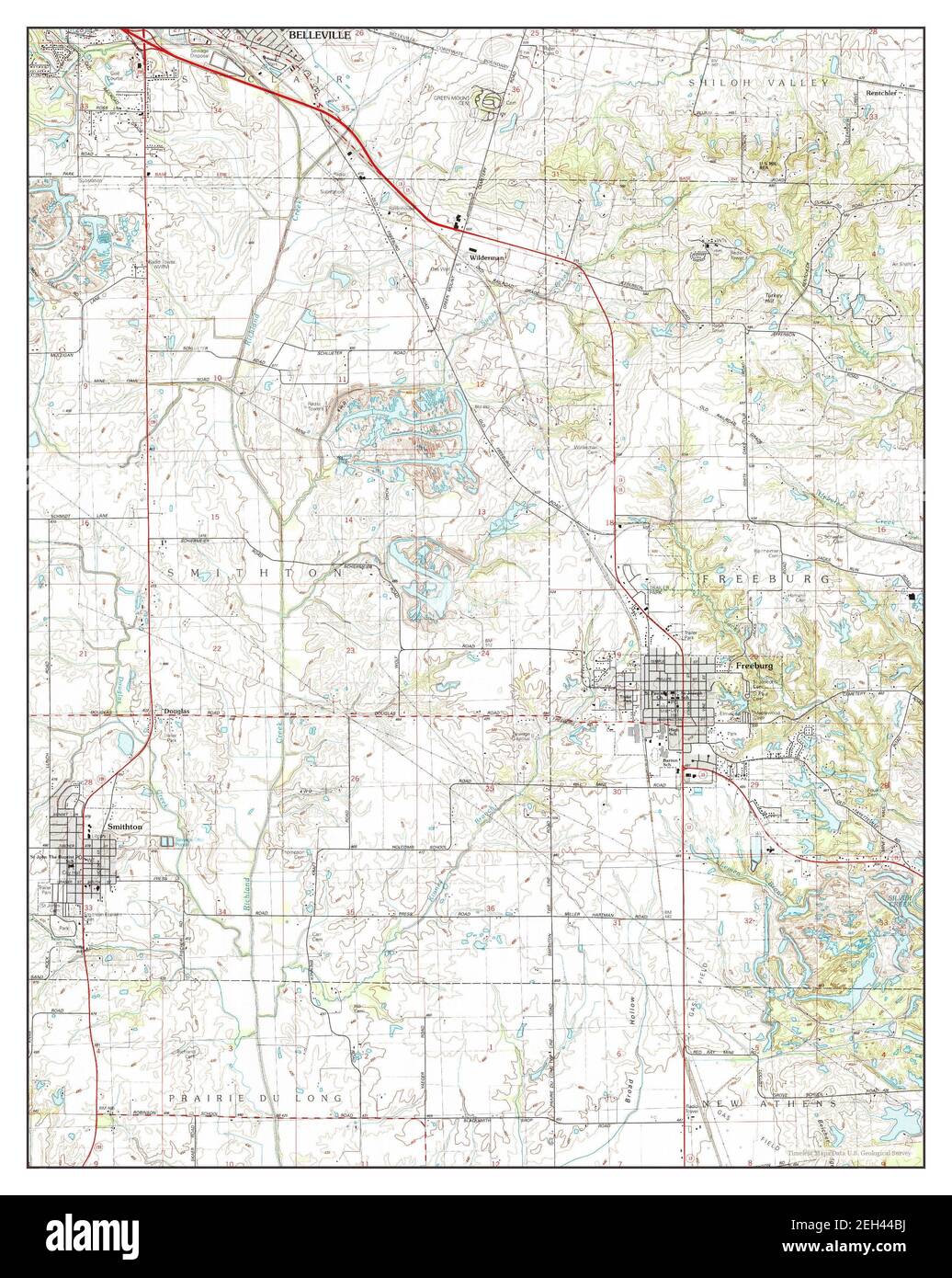 Mapa de freeburg Imágenes recortadas de stock Alamy