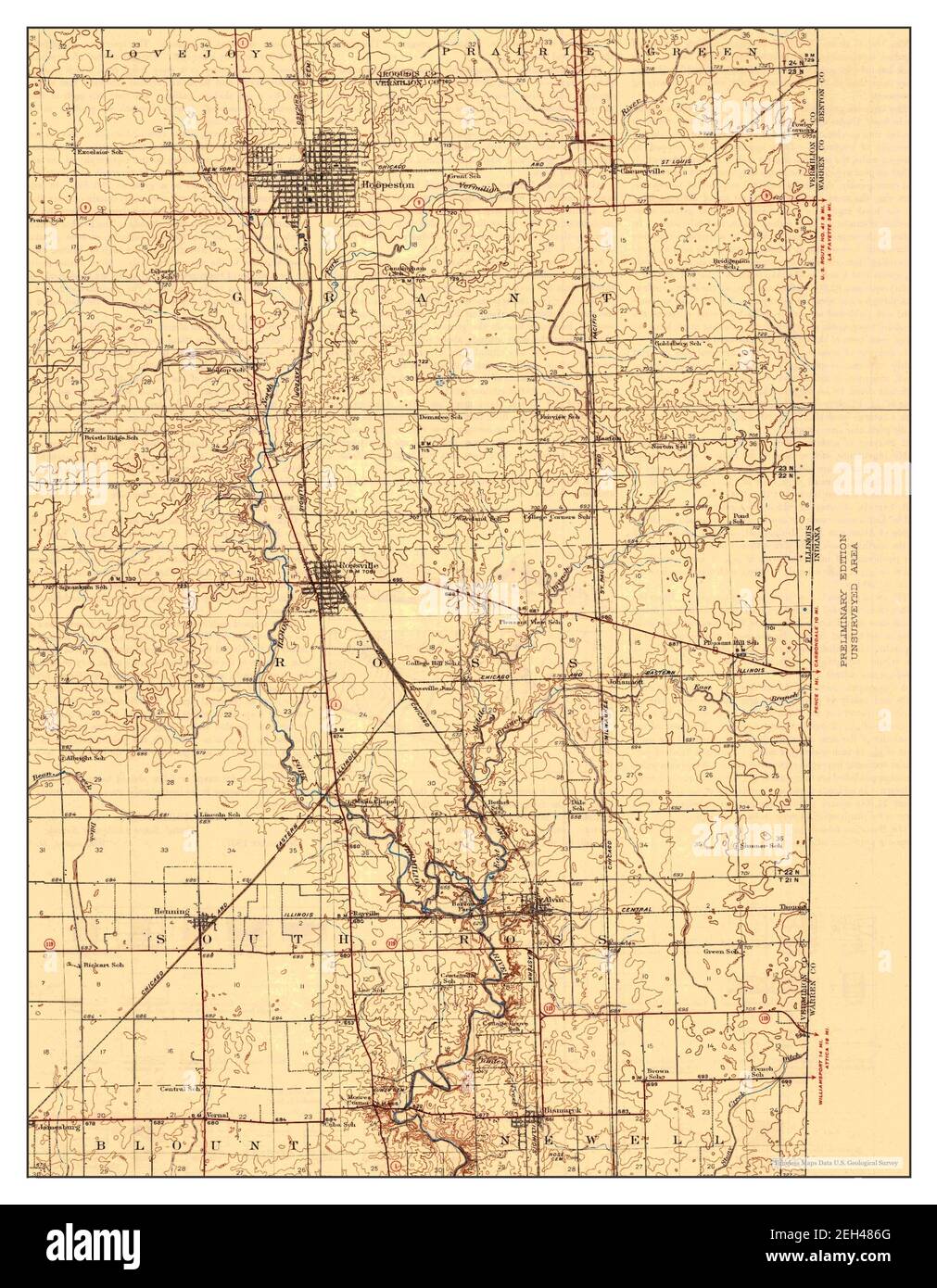 Mappa di hoopeston fotografías e imágenes de alta resolución Alamy