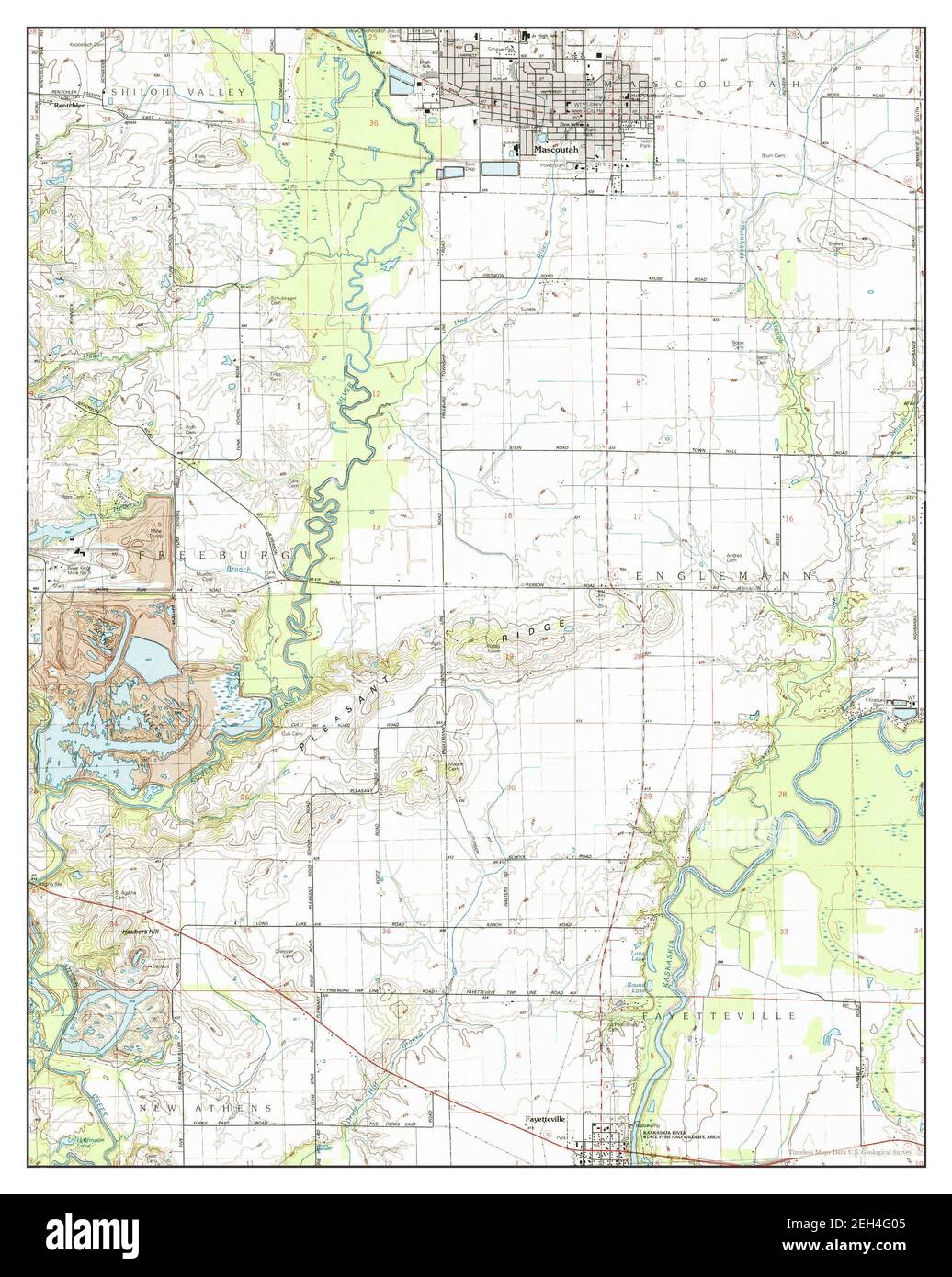 Mapa de mascoutah, illinois fotografías e imágenes de alta resolución