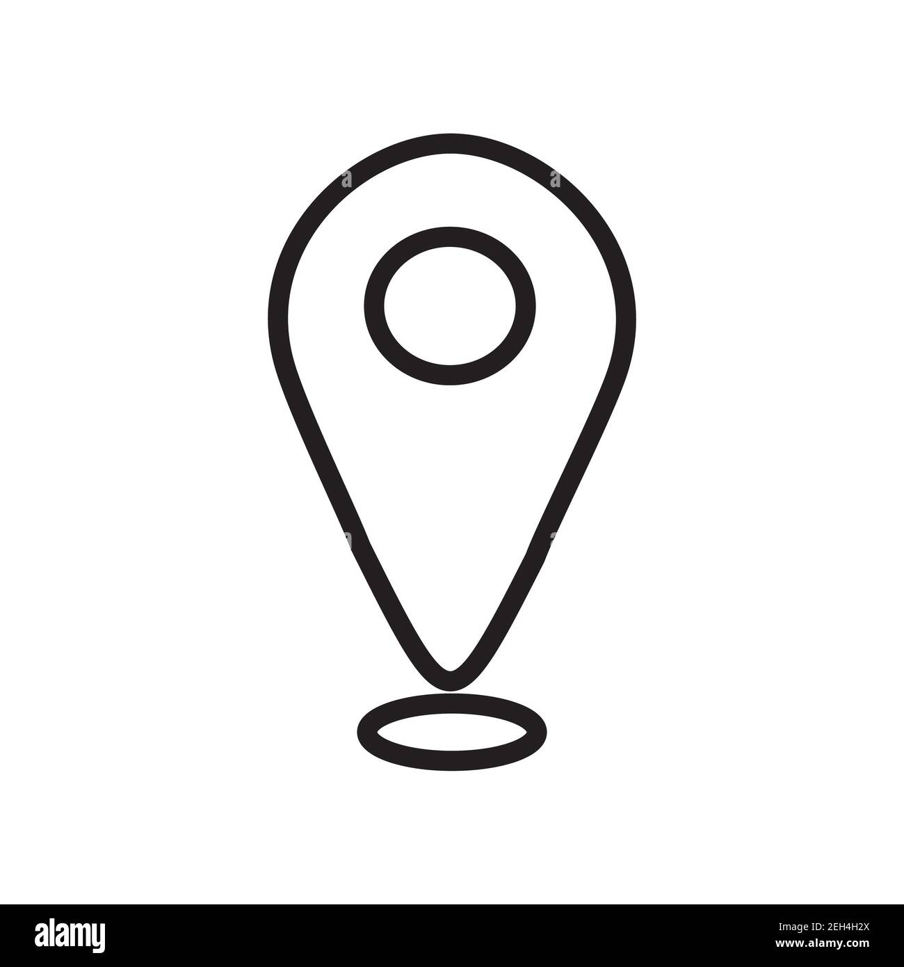 icono de puntero de mapa de ubicación de check-in. Símbolo de ubicación GPS  Fotografía de stock - Alamy