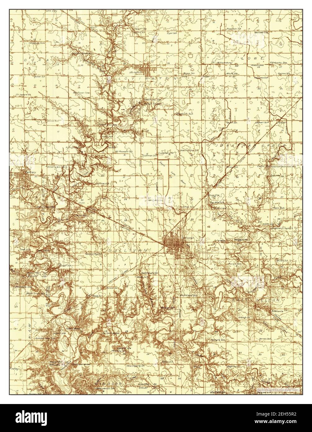 Mapa de sullivan Imágenes recortadas de stock Alamy