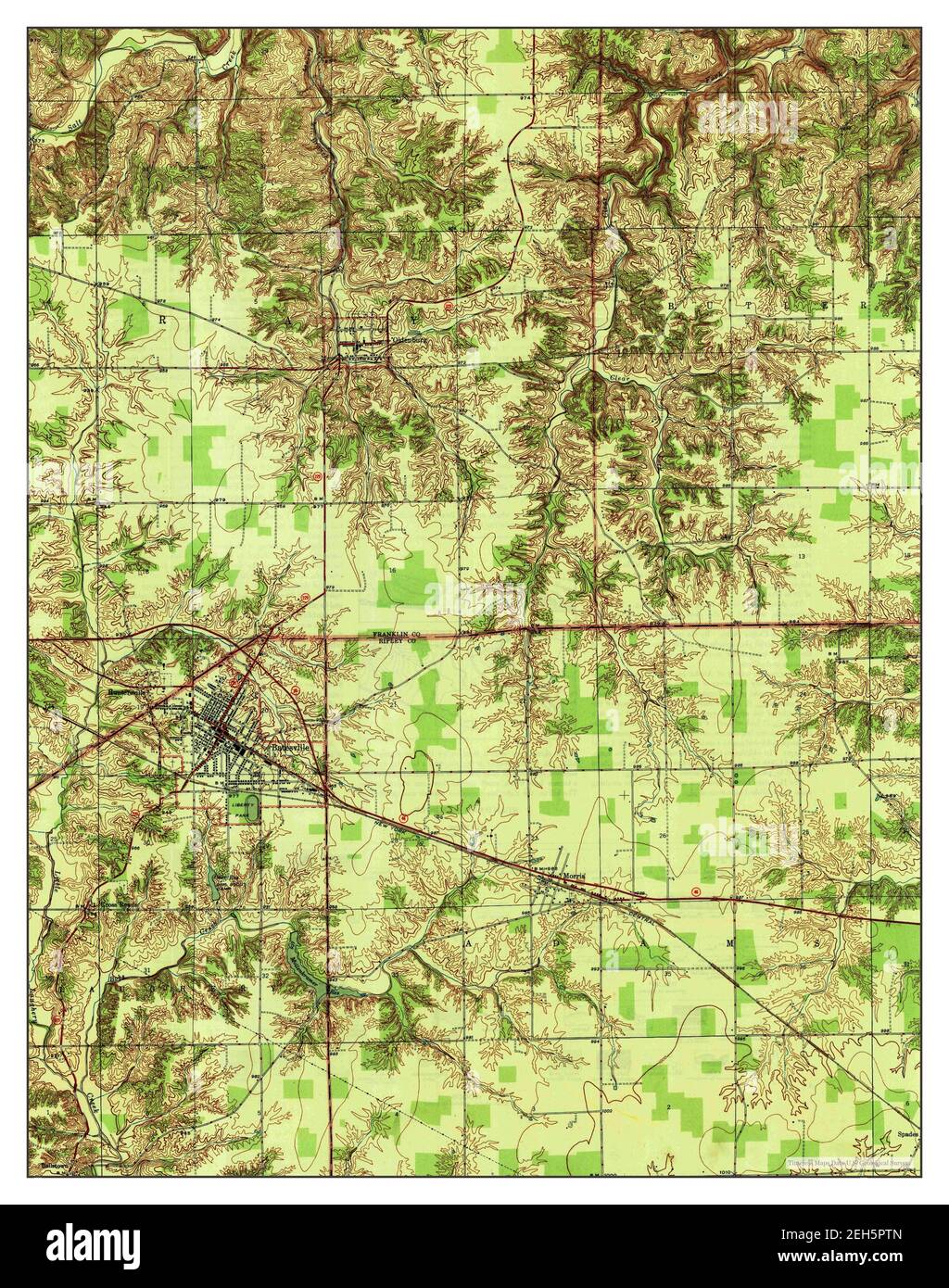 Mapa de batesville indiana fotografías e imágenes de alta resolución