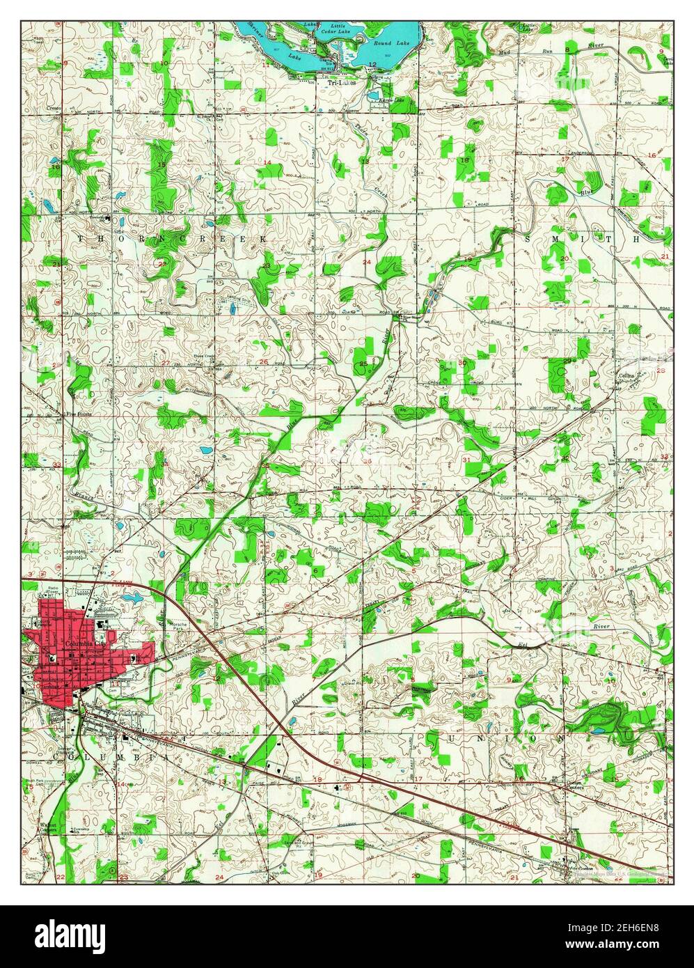 Columbia City Indiana Map Columbia City, Indiana, Map 1965, 1:24000, Estados Unidos De América Por  Timeless Maps, Data U.s. Geological Survey Fotografía De Stock - Alamy