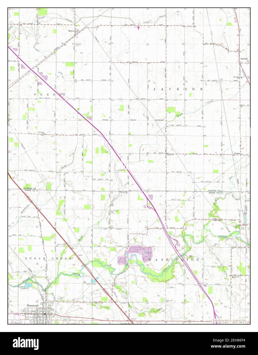 Mapa de thorntown Imágenes recortadas de stock Alamy