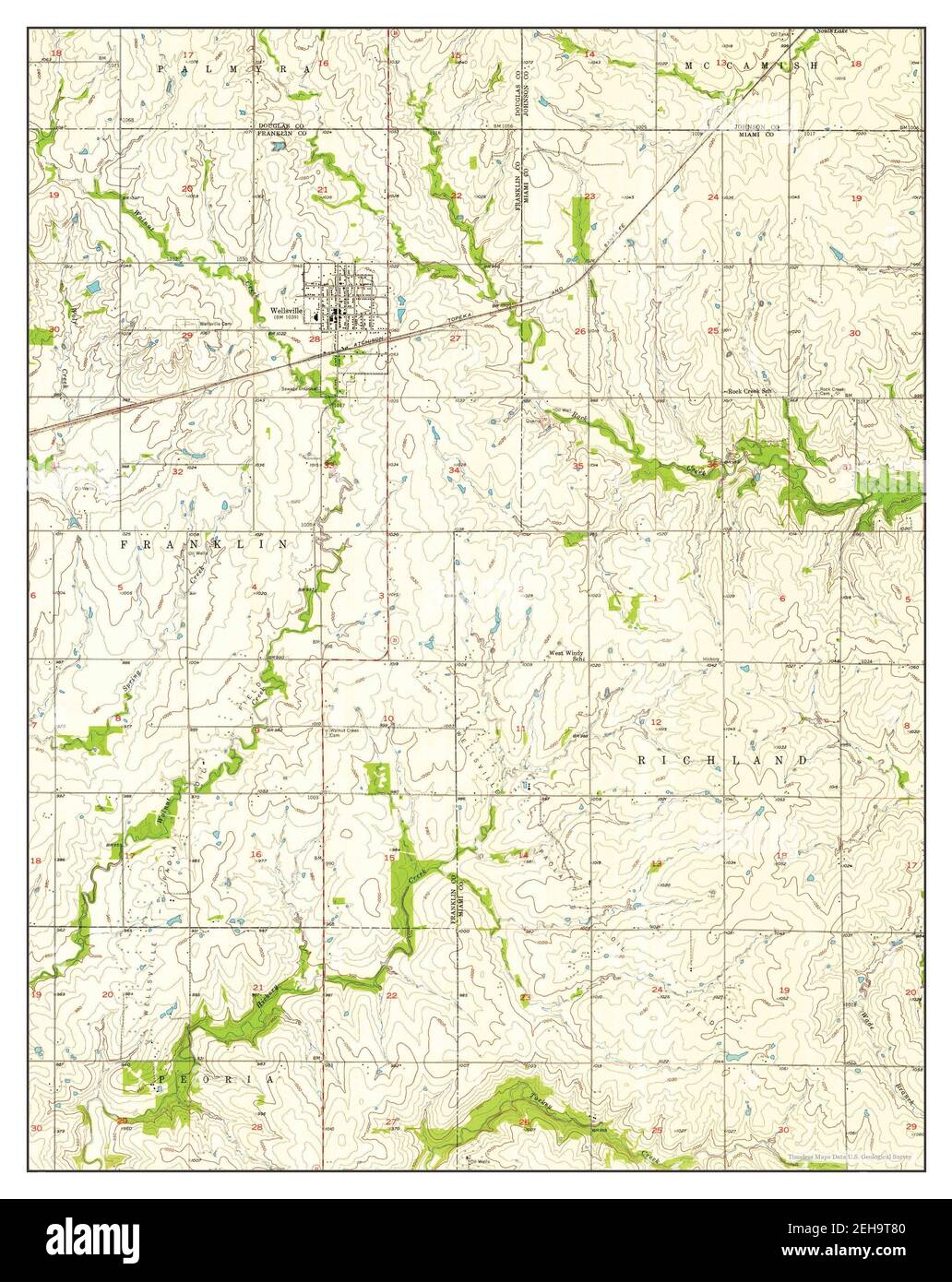 Mapa de wellsville Fotos e Imágenes de stock Alamy
