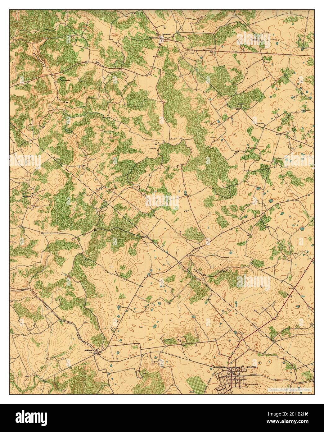 Mapa de irvington kentucky fotografías e imágenes de alta resolución