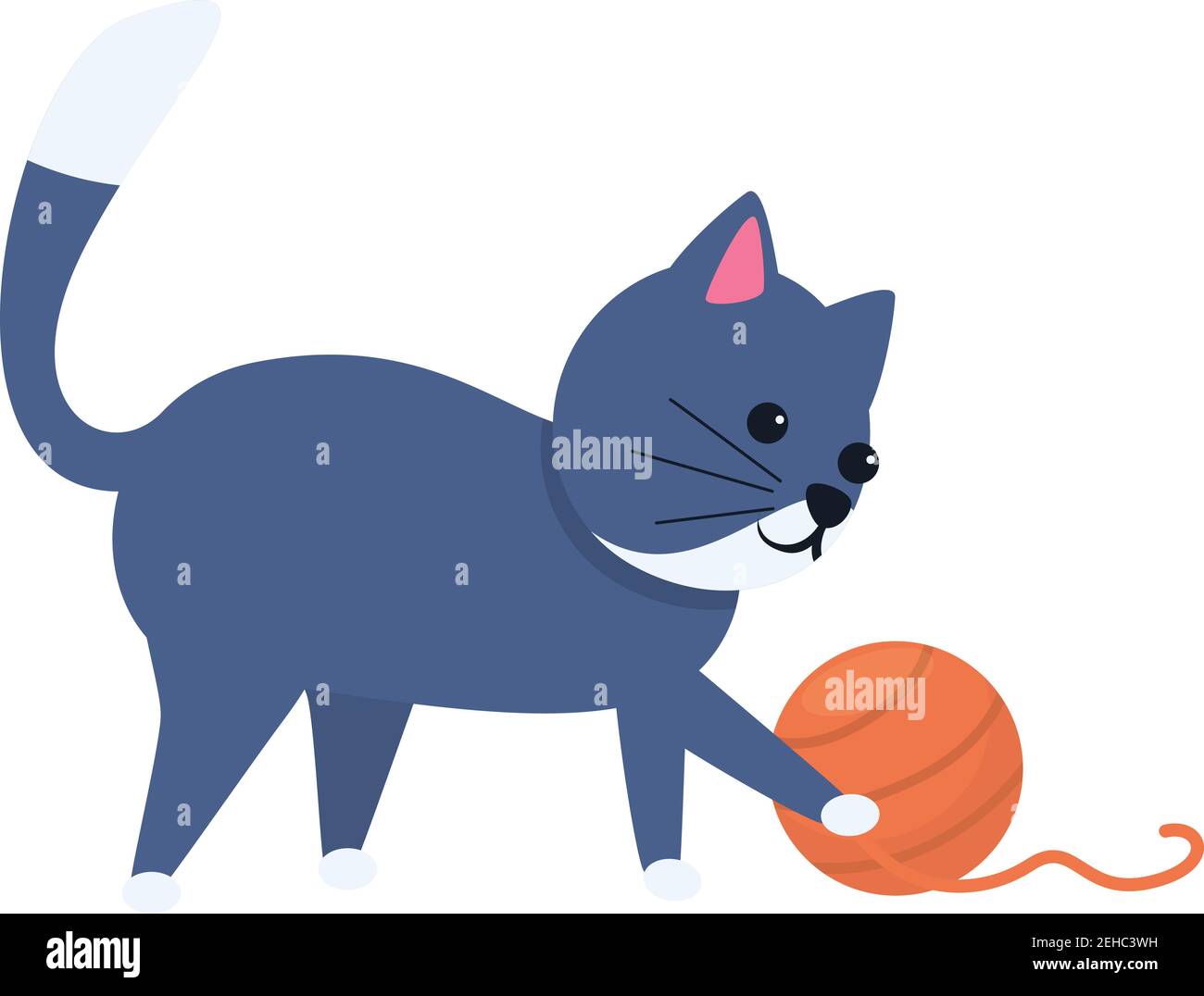 Icono de reproducción de gato. Dibujos animados de gato jugando icono de  vector para diseño web aislado sobre fondo blanco Imagen Vector de stock -  Alamy