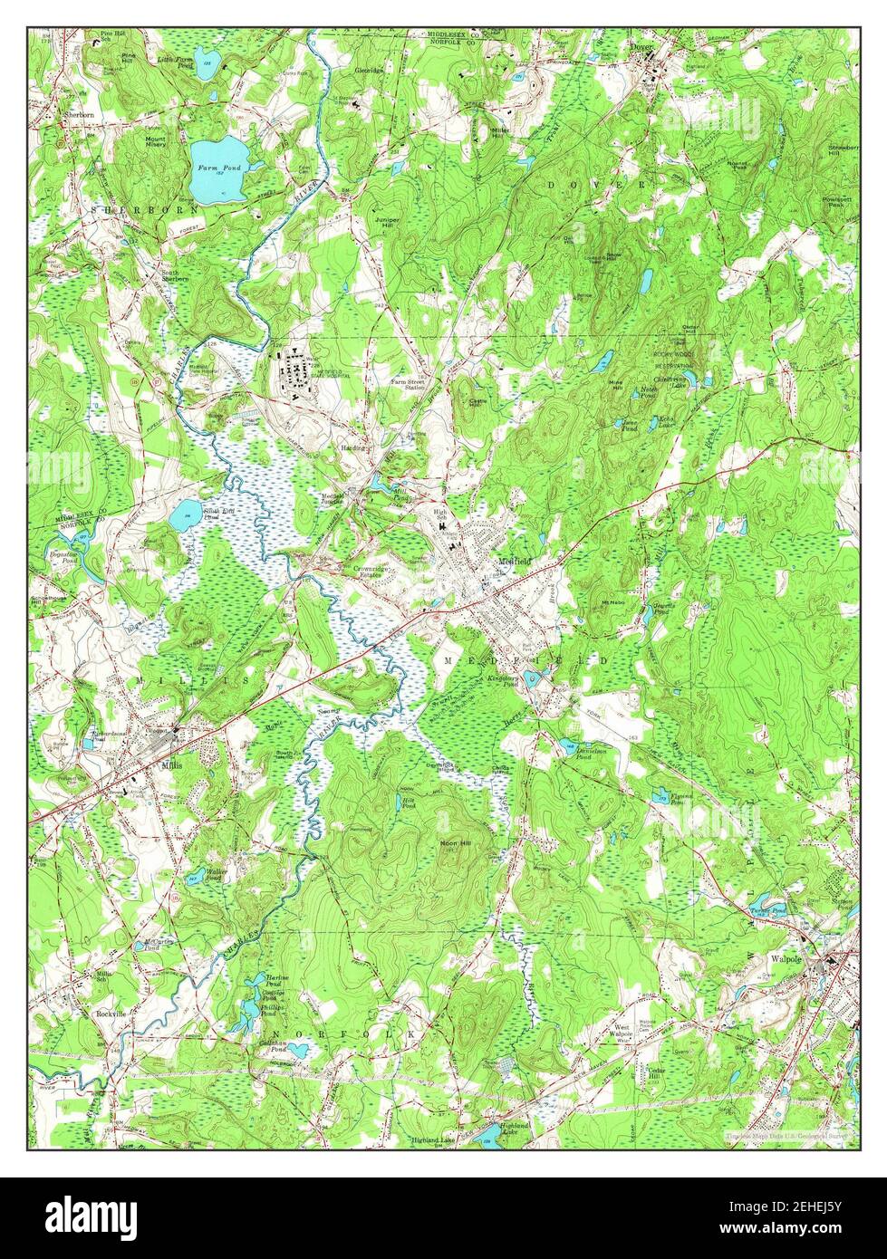 Mapa de medfield massachusetts fotografías e imágenes de alta