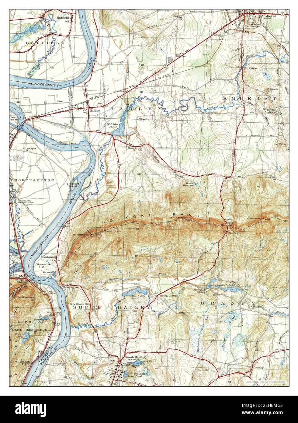 Mapa de holyoke massachusetts fotografías e imágenes de alta resolución