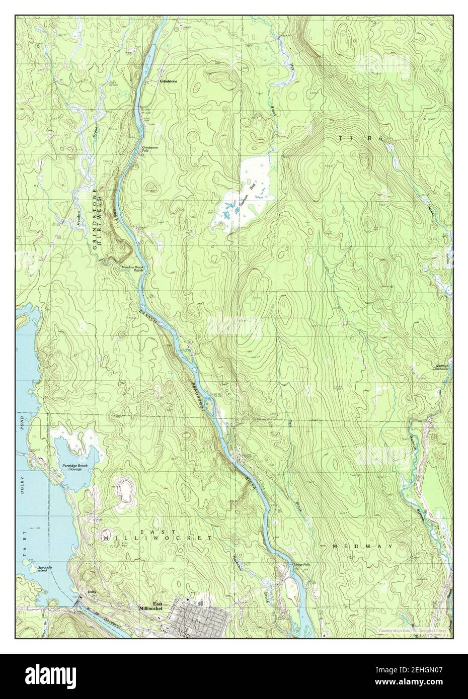 Mapa de east millinocket Imágenes recortadas de stock Alamy