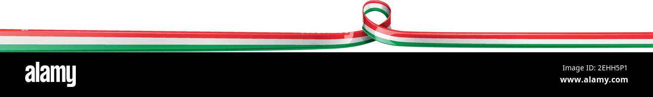 Vector Ilustración Banner con bandera italiana y mexicana aislada fondo  blanco Imagen Vector de stock - Alamy