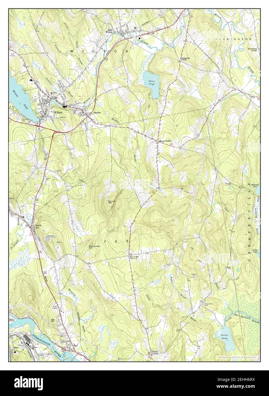 Mapa De Wilton Maine Fotos e Imágenes de stock Alamy