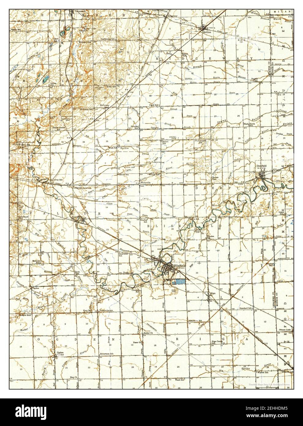 Mappa di blissfield fotografías e imágenes de alta resolución Alamy