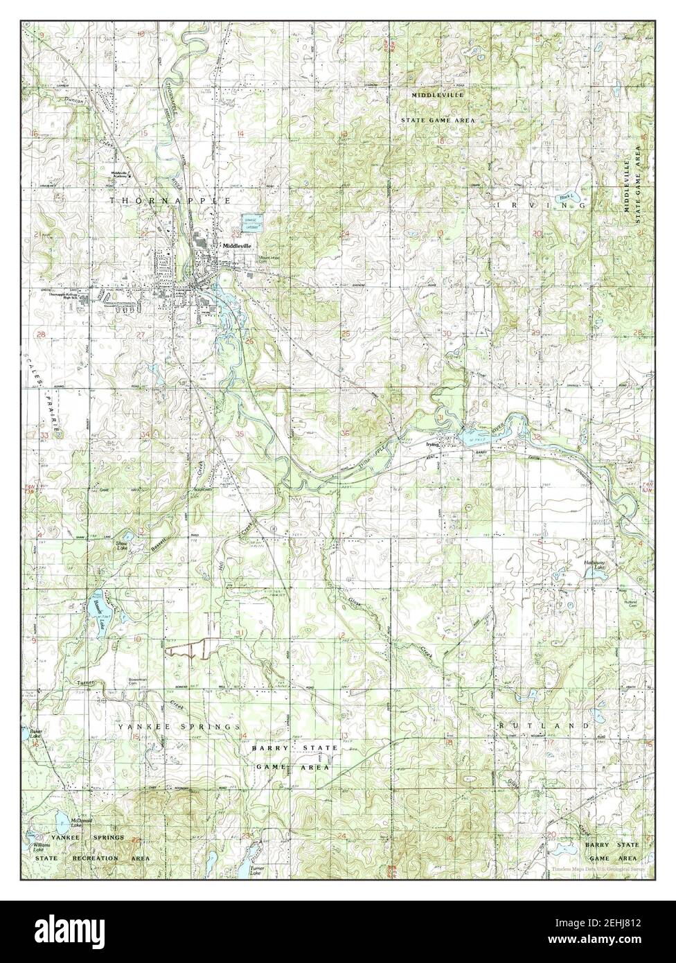 Mapa de middleville michigan Imágenes recortadas de stock Alamy