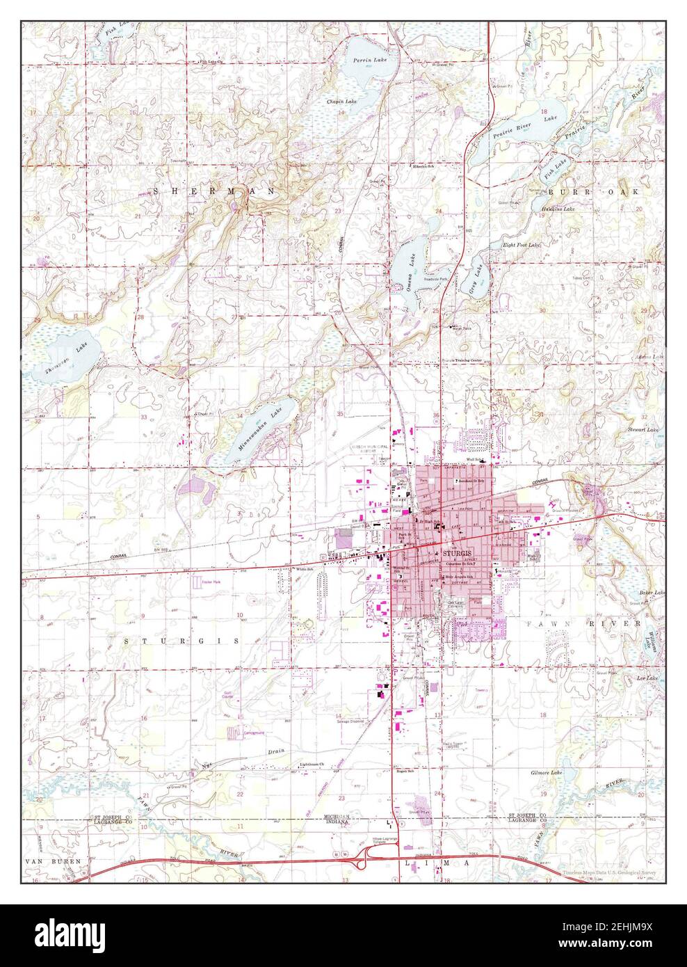 Mapa de sturgis michigan Imágenes recortadas de stock Alamy