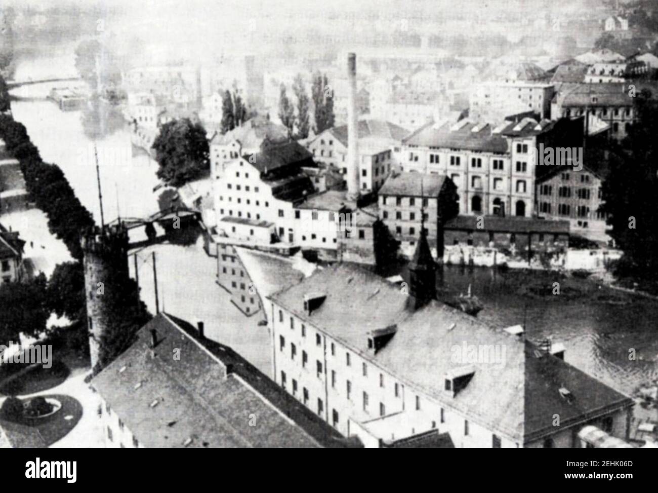 Papierindustrie Heilbronn Neckar. Foto de stock