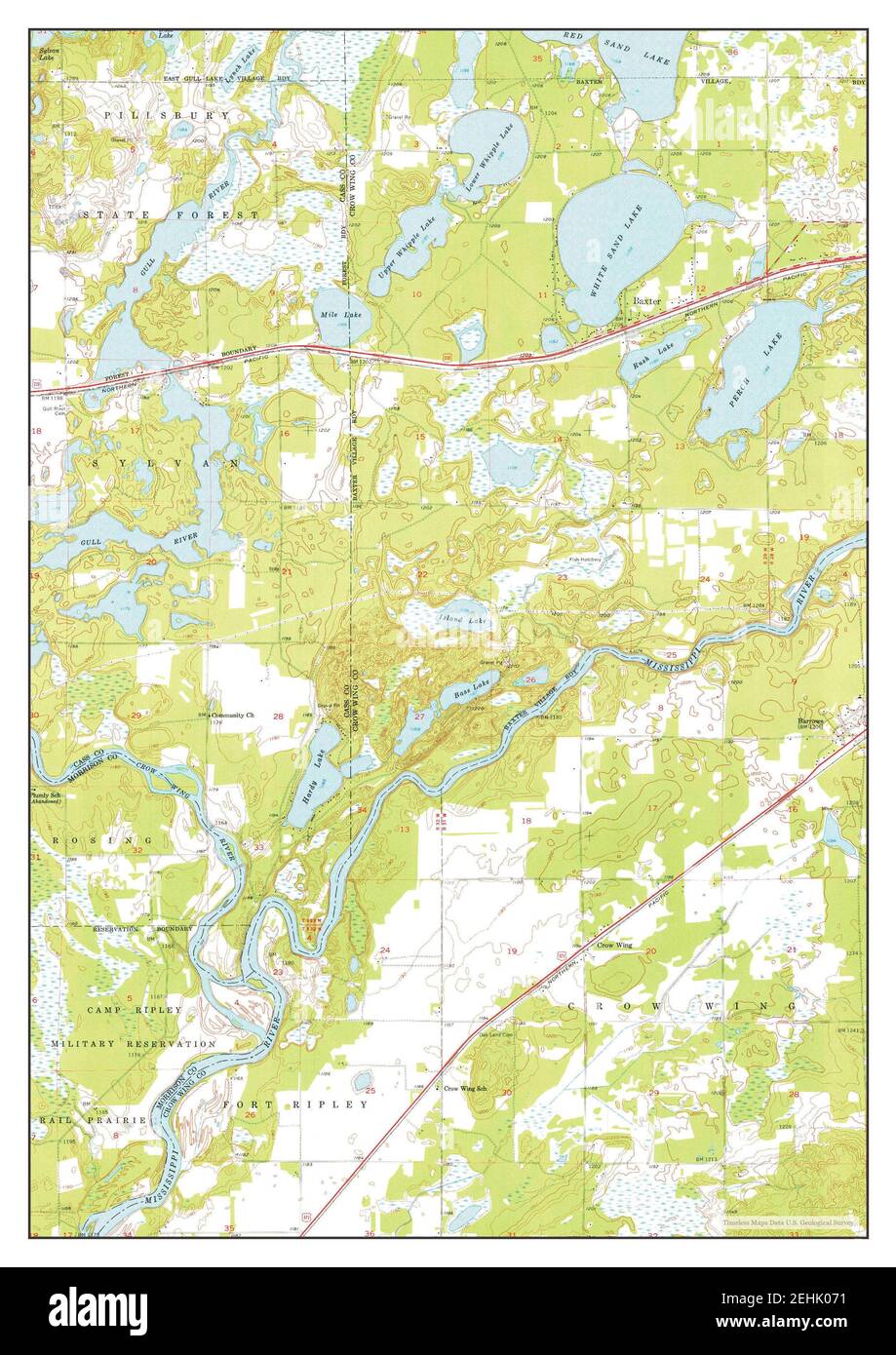 Mapa de baxter minnesota Imágenes recortadas de stock Alamy