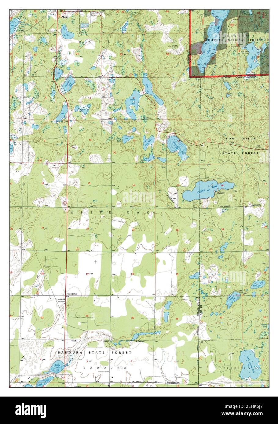 Mapa del lago crystal minnesota fotografías e imágenes de alta