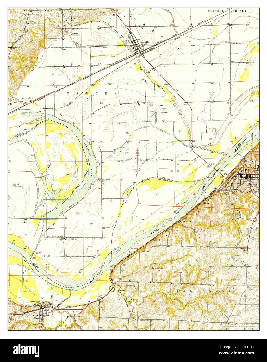 Mapa de lexington missouri fotografías e imágenes de alta resolución