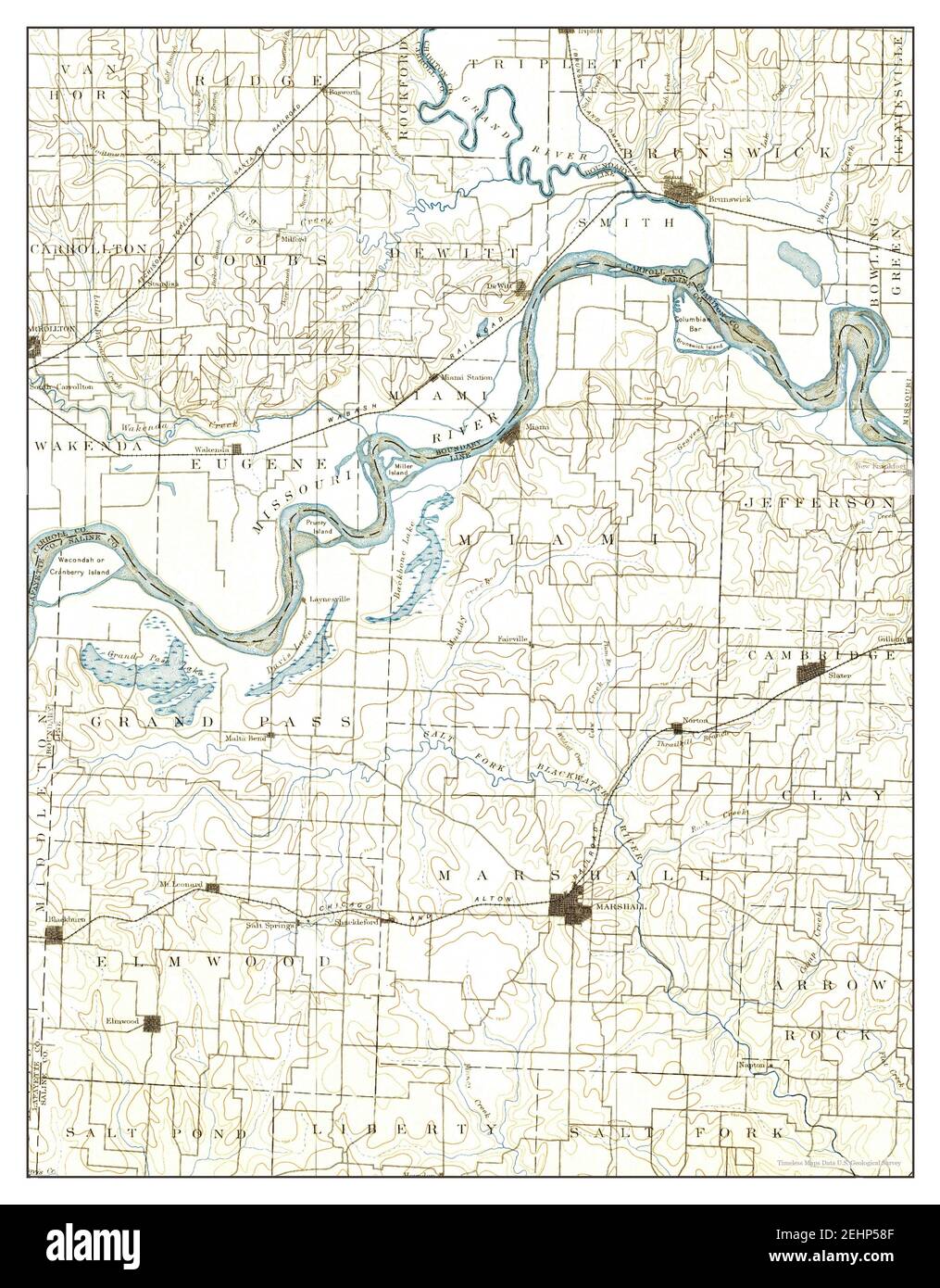 Mapa De Marshall Missouri Fotos e Imágenes de stock Alamy