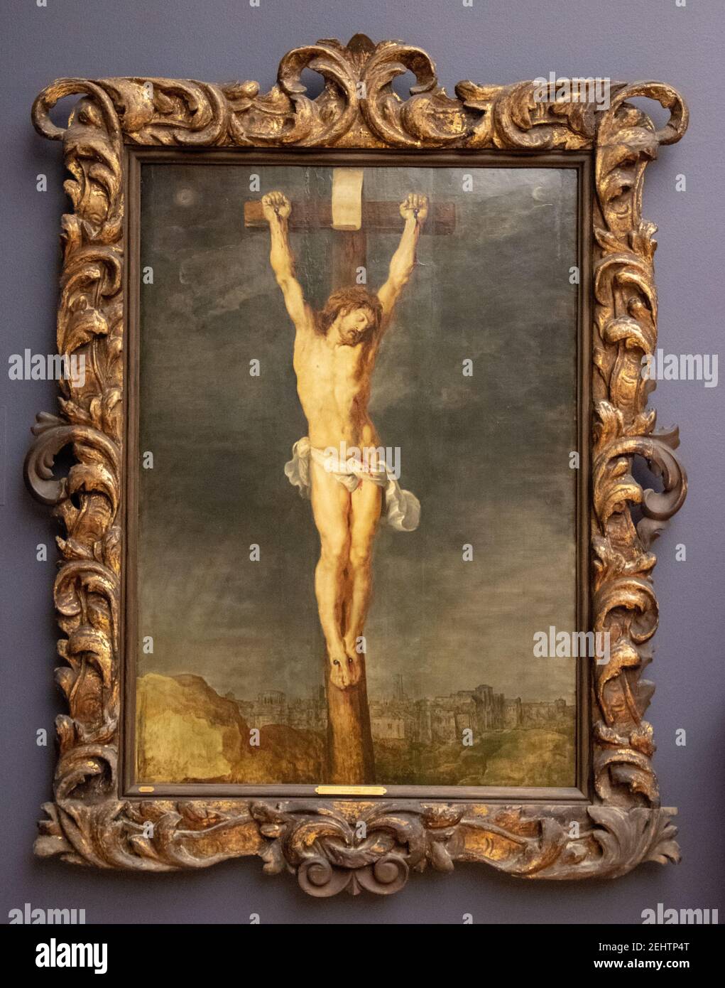 Cristo en la Cruz, Peter Paul Rubens, SMK, Statens Museun for Kunst, Galería Nacional de Dinamarca, Copenhague, Dinamarca. Foto de stock