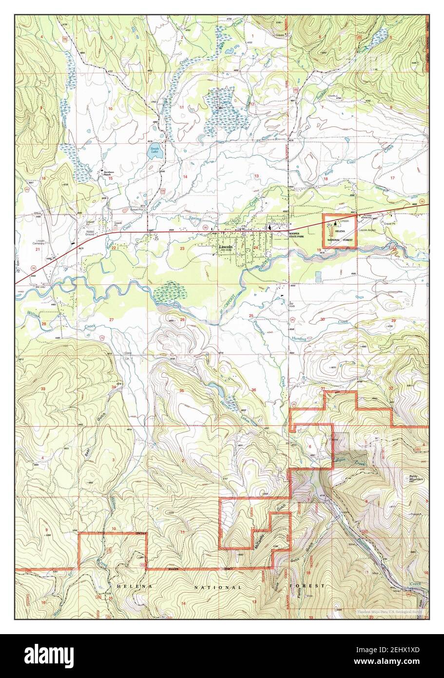 Lincoln montana mapa fotografías e imágenes de alta resolución Alamy