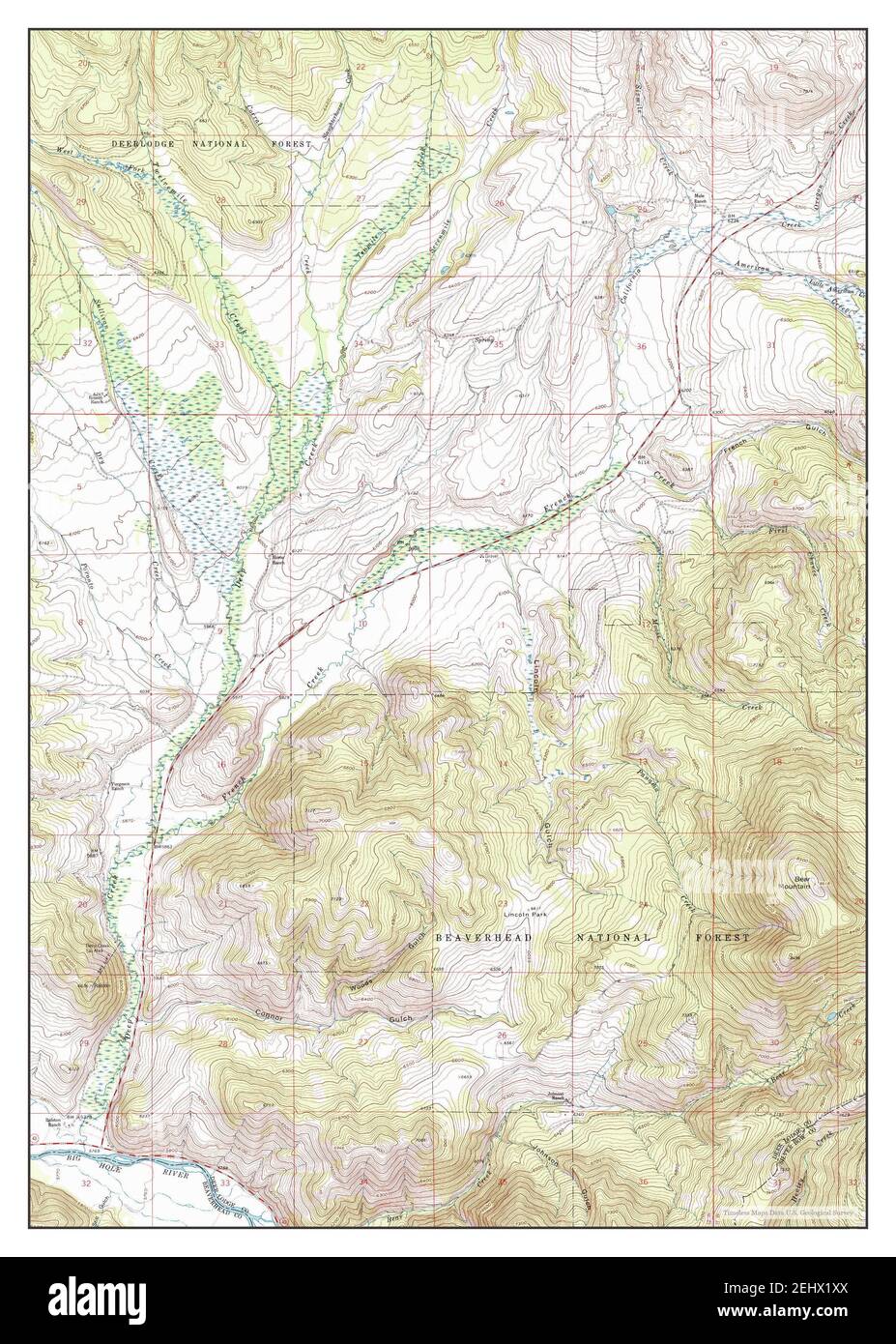 Mapa de lincoln montana fotografías e imágenes de alta resolución - Alamy