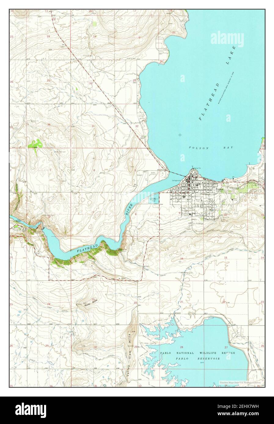 Mapa de polson montana Imágenes recortadas de stock Alamy