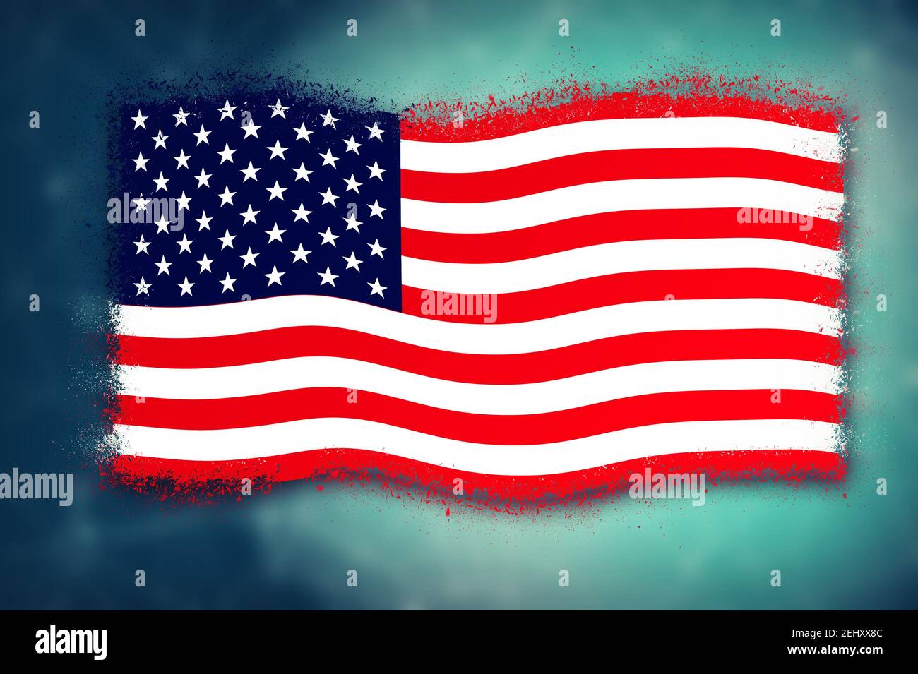 Fragmentado bandera de EE.UU Foto de stock