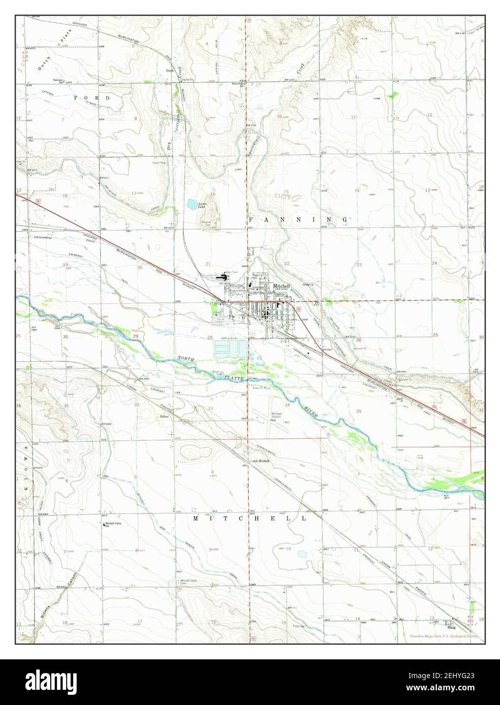 Mapa de mitchell nebraska Imágenes recortadas de stock Alamy