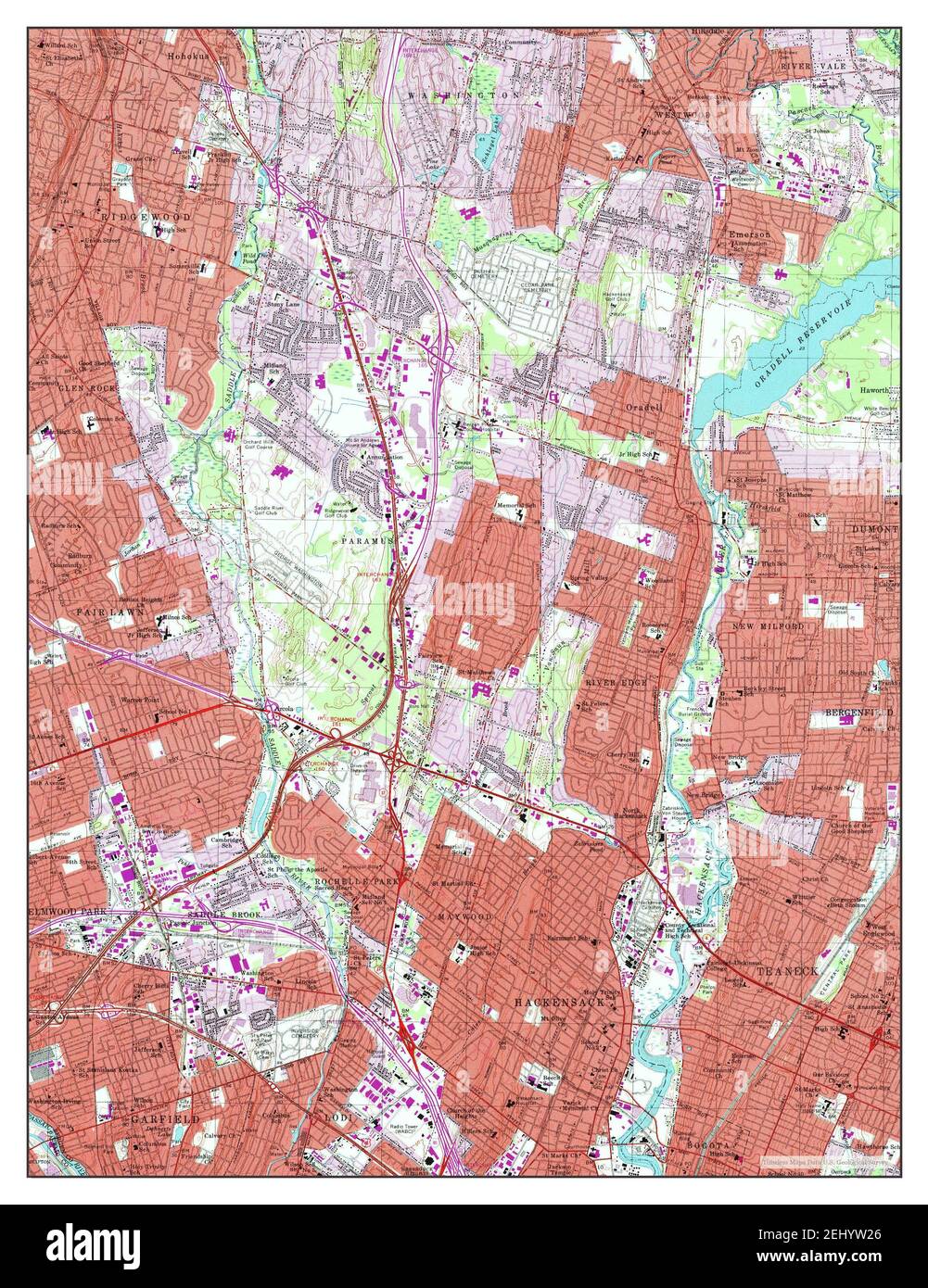 Mapa de hackensack Imágenes recortadas de stock Alamy