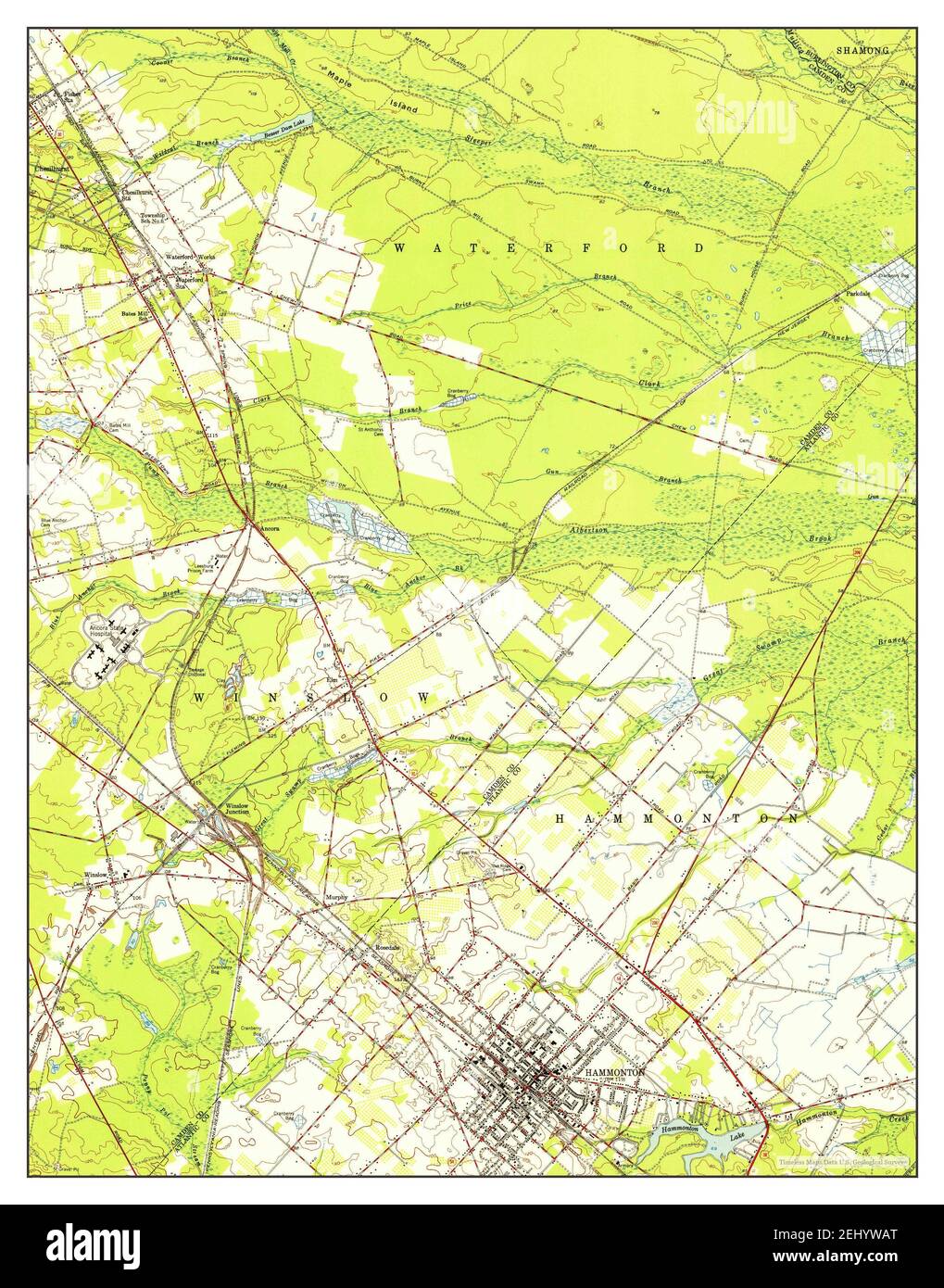 Mapa de hammonton Imágenes recortadas de stock Alamy