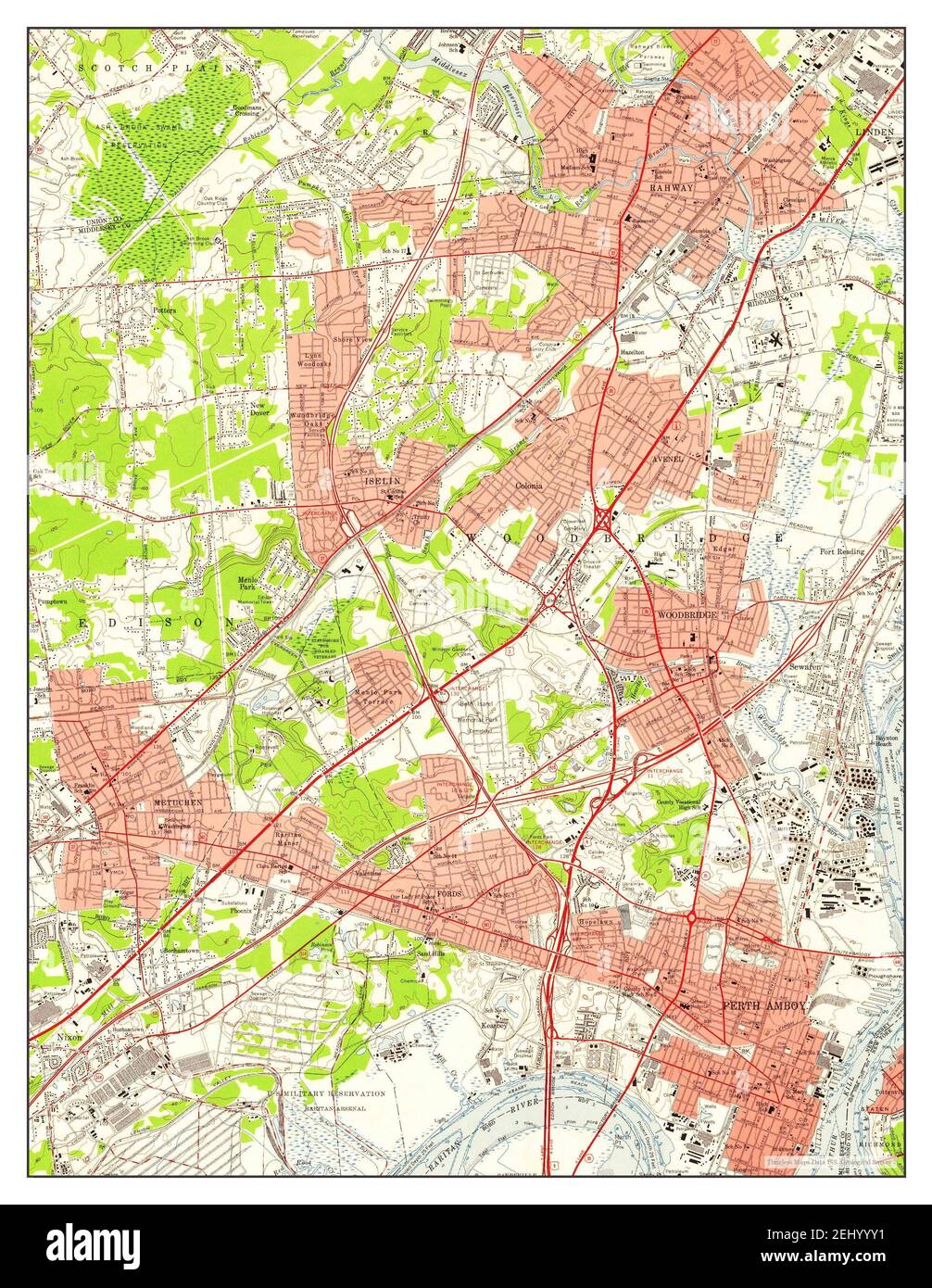 Mappa di perth amboy Imágenes recortadas de stock Alamy
