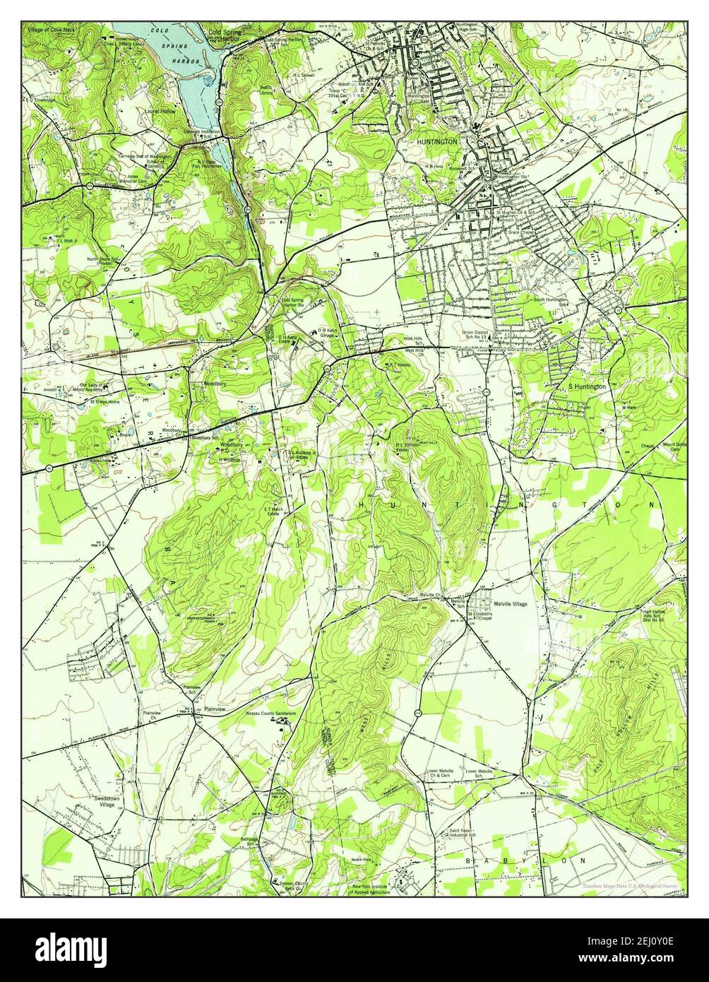 Mapa de huntington nueva york fotografías e imágenes de alta resolución
