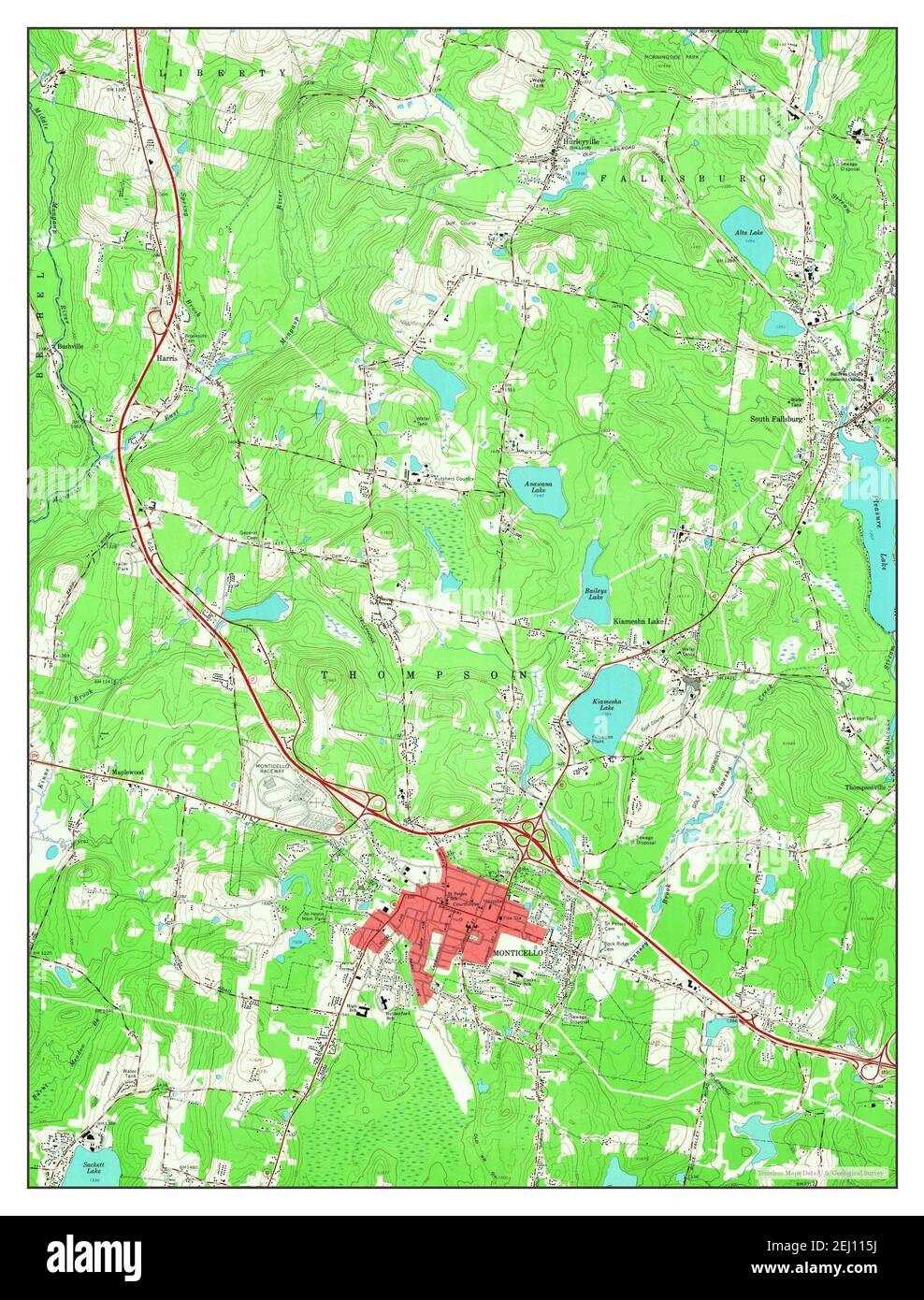 Mappa di monticello new york fotografías e imágenes de alta resolución