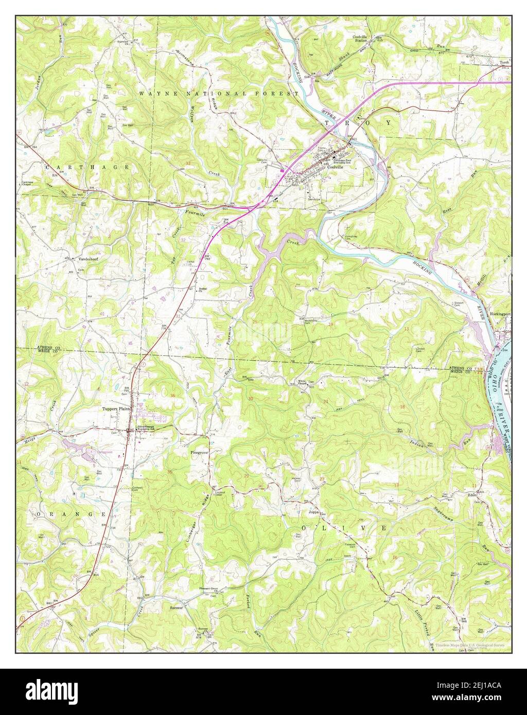 Mapa de coolville ohio fotografías e imágenes de alta resolución Alamy