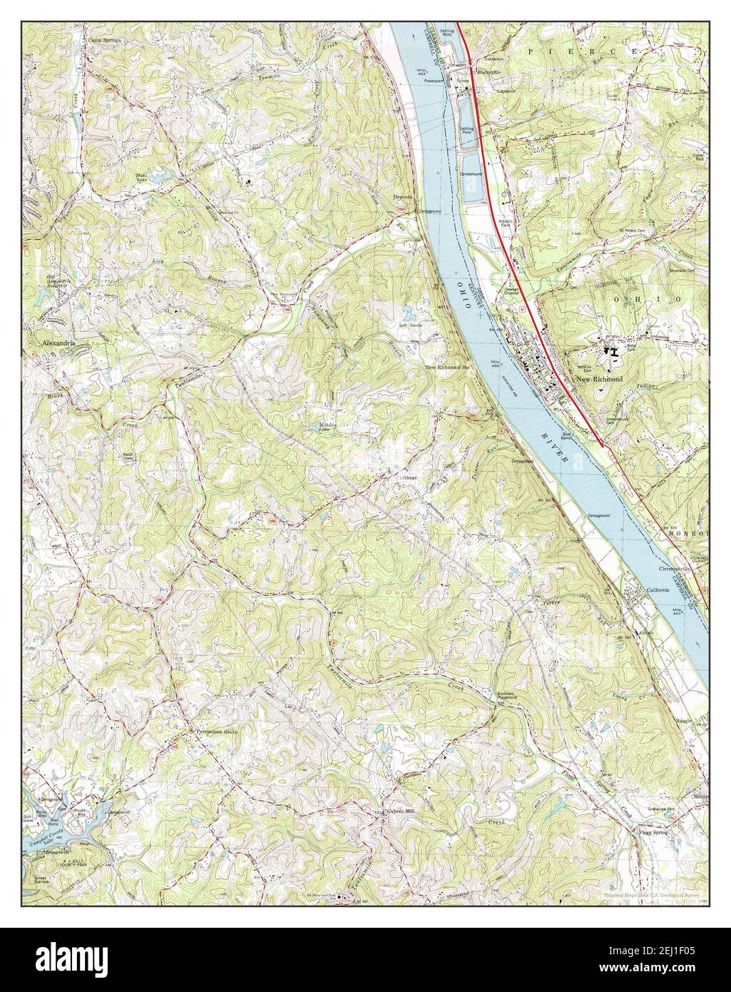 Mapa de new richmond ohio Imágenes recortadas de stock Alamy