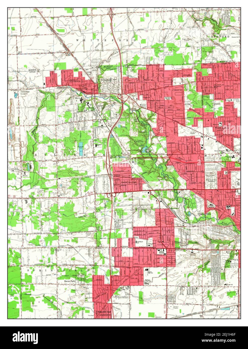 Mapa de sylvania ohio fotografías e imágenes de alta resolución Alamy