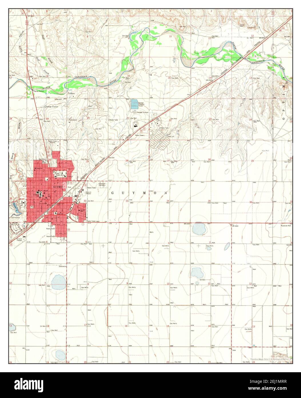 Mapa de guymon oklahoma Imágenes recortadas de stock Alamy